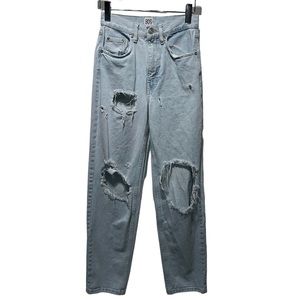 BDG High Rise Light Wash Baggy Size 25